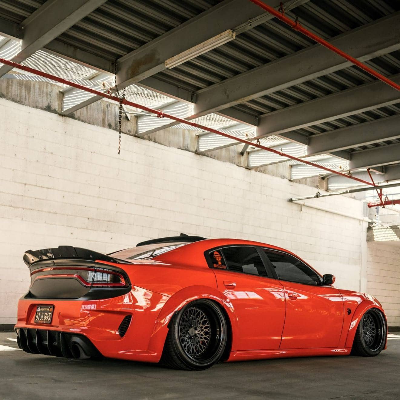 WideBody Dodge Charger Hellcat on Air suspension installed by Air Ride Equipment