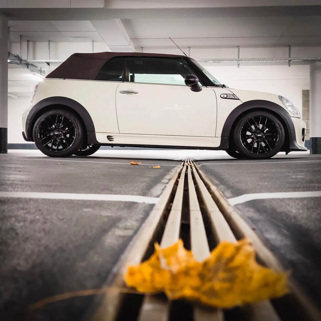 Lowered R57 Mini Cooper Lowered Mini Cooper S R57 Convertible on KW Coilovers